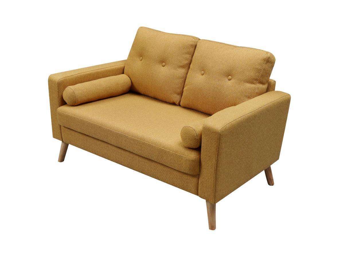 Vente-unique 2SitzerSofa TATUM Stoff mit WolleOptik  