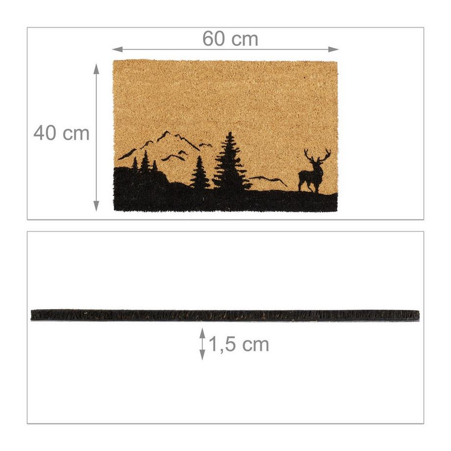 B2X Zerbino in fibra di cocco con motivo cervo  