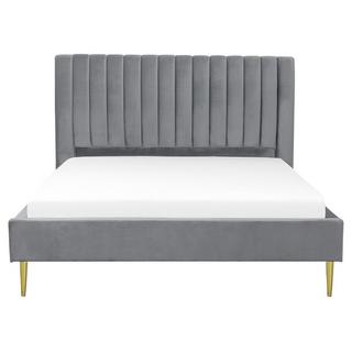 Beliani Bett mit Lattenrost aus Samtstoff Modern MARVILLE  