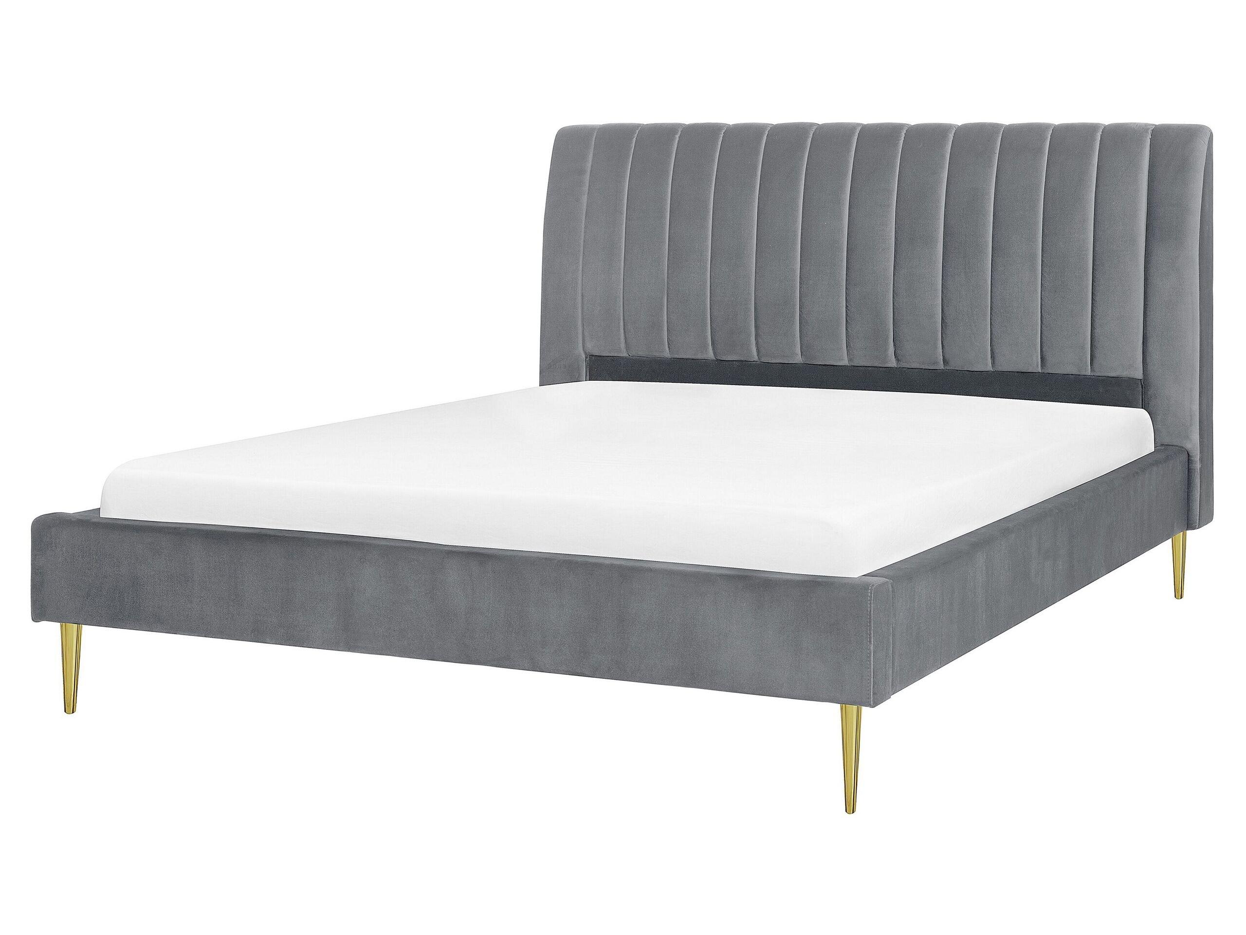 Beliani Bett mit Lattenrost aus Samtstoff Modern MARVILLE  