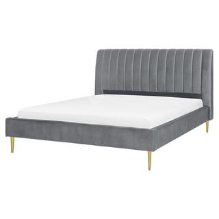 Beliani Bett mit Lattenrost aus Samtstoff Modern MARVILLE  