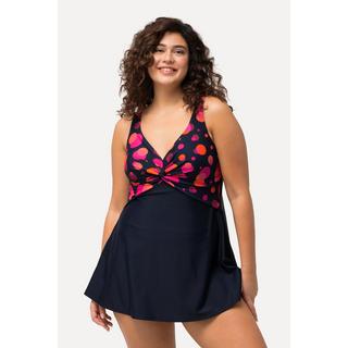 Ulla Popken Abito da bagno a pois Nodo decorativo Coppe morbide  