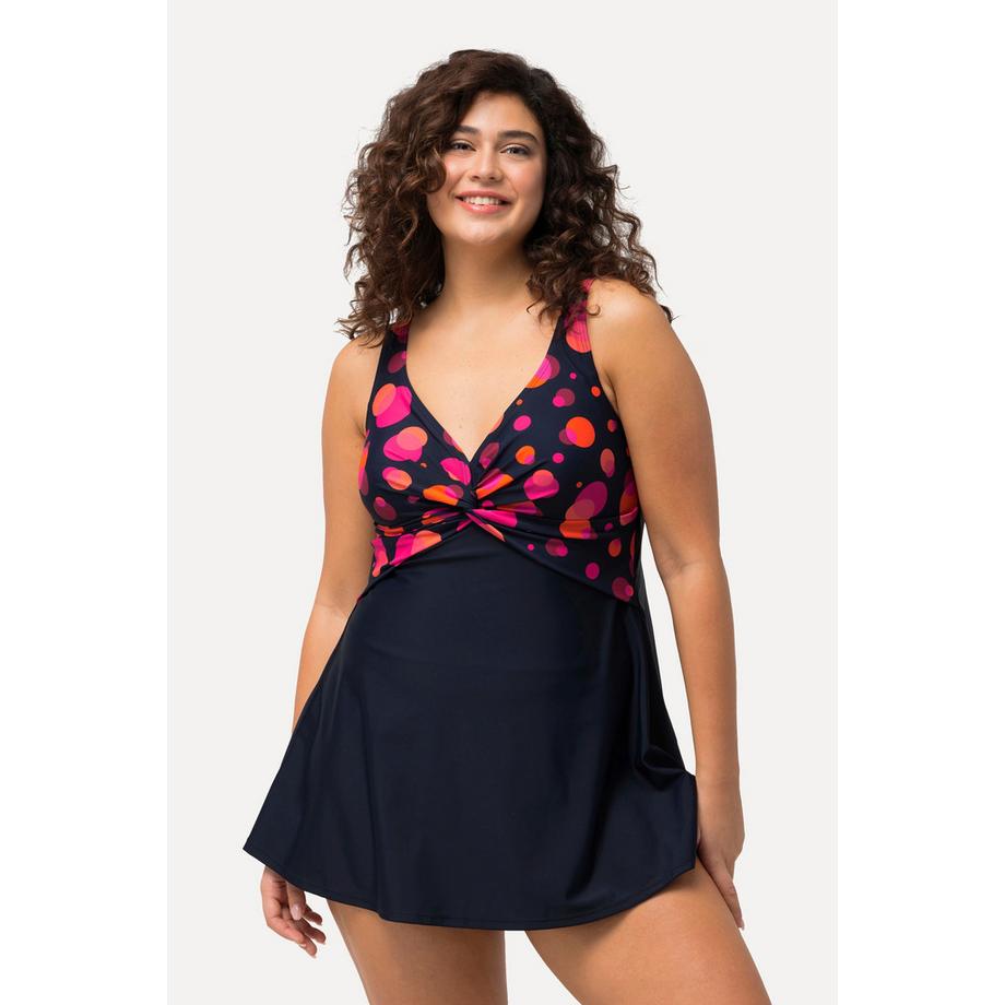 Ulla Popken Robe de bain à pois Nœud fantaisie Bonnets souples  