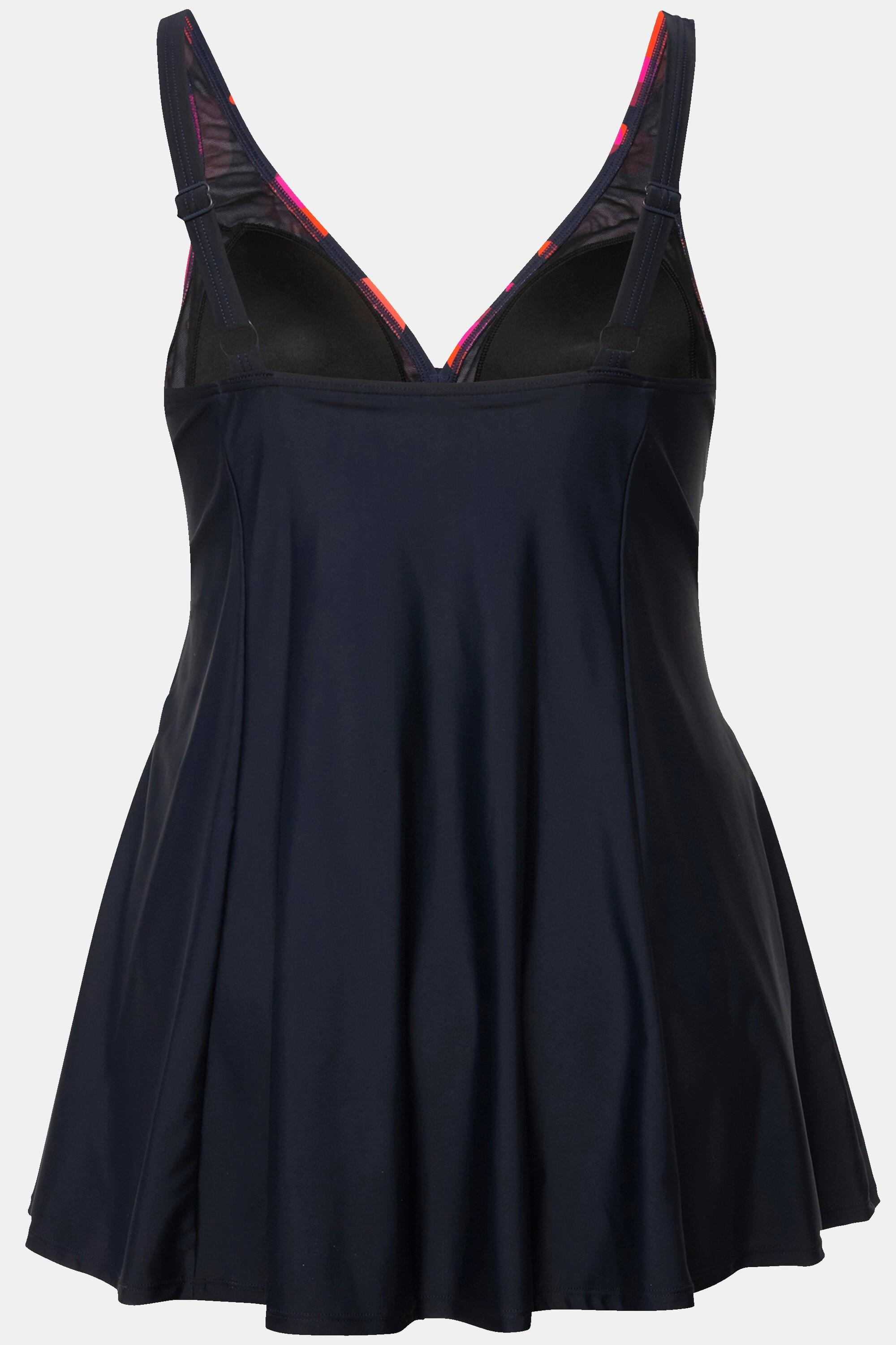 Ulla Popken Abito da bagno a pois Nodo decorativo Coppe morbide  