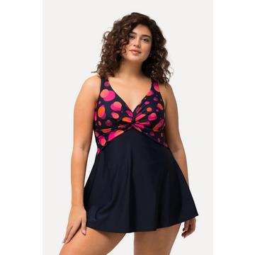 Abito da bagno con pallini, nodo, coppe morbide e materiale riciclato