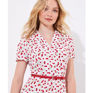 Joe Browns  PETITE Robe Midi Imprimé Cerises Taille à Nouer 