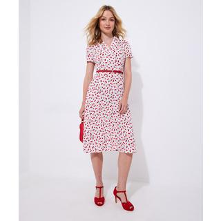 Joe Browns  PETITE Robe Midi Imprimé Cerises Taille à Nouer 