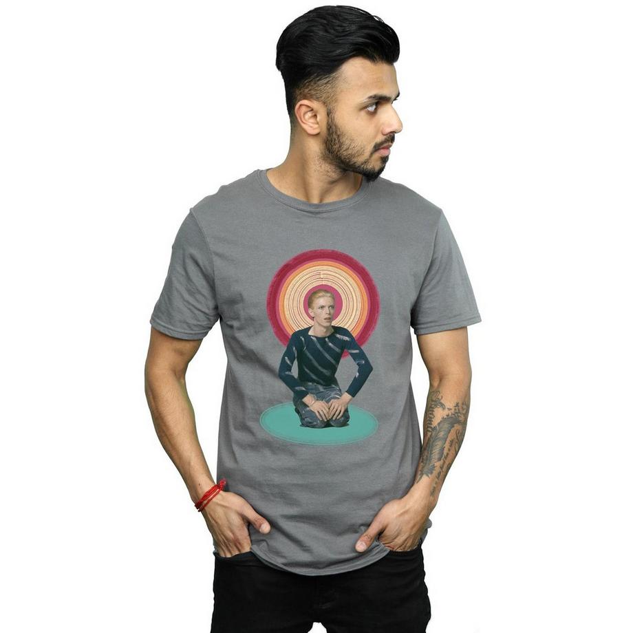 David Bowie T-Shirt Stampata Maniche Corte  