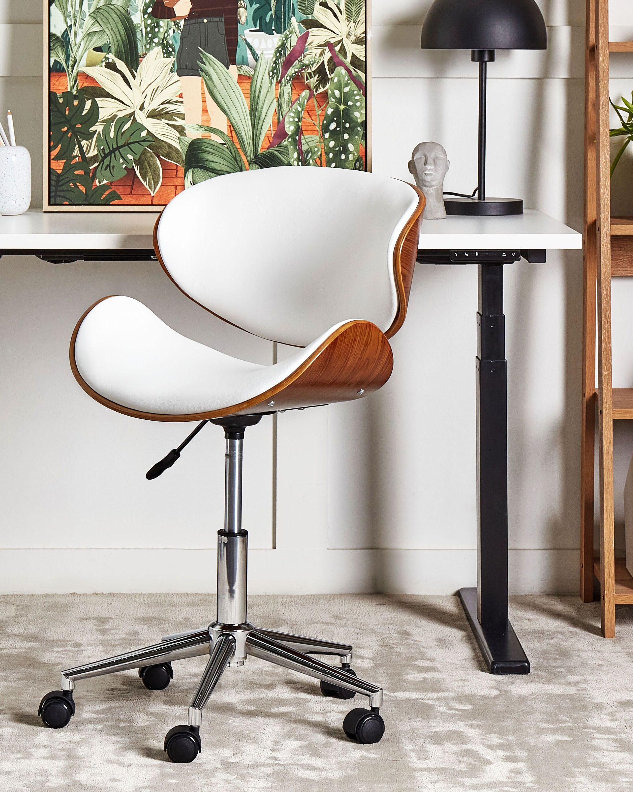 Beliani Chaise de bureau en Cuir PU Moderne ROTTERDAM  