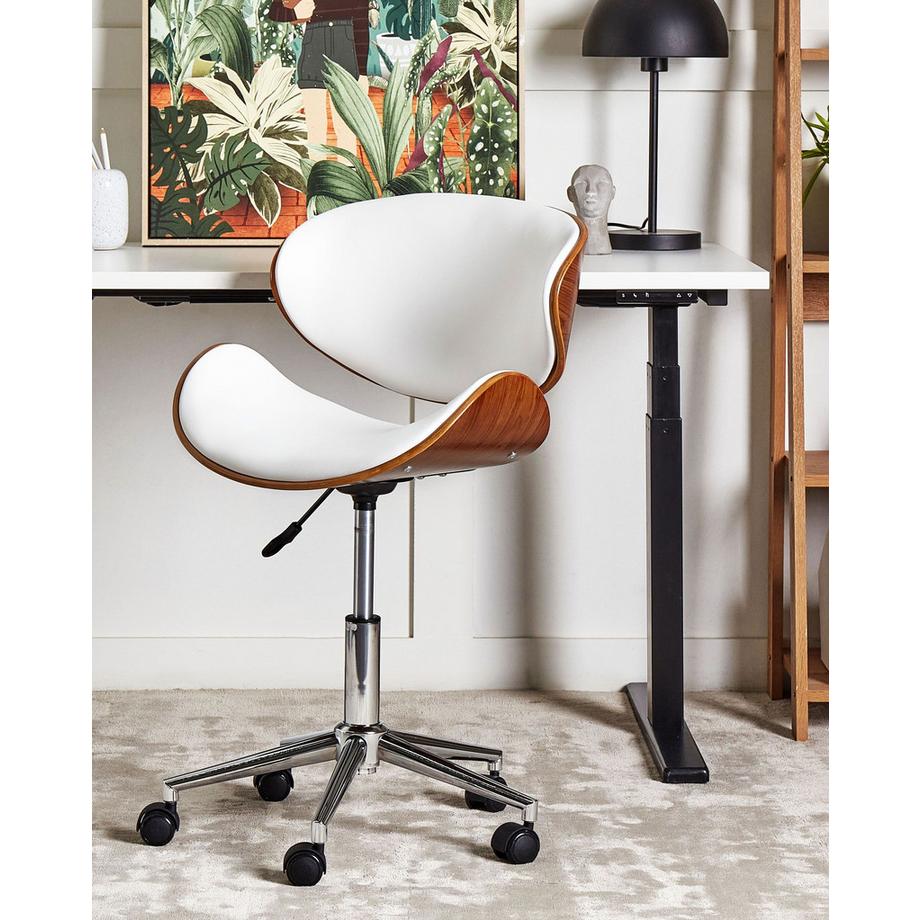 Beliani Schreibtischstuhl aus Kunstleder Retro ROTTERDAM  