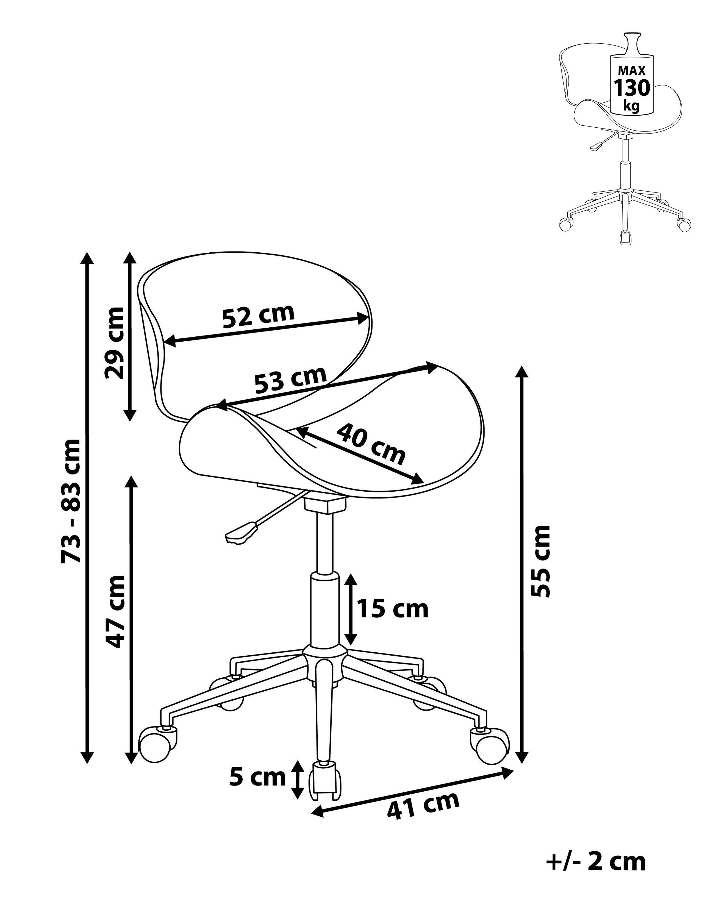 Beliani Schreibtischstuhl aus Kunstleder Retro ROTTERDAM  