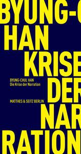 Die Krise der Narration Han, Byung-Chul Couverture rigide 