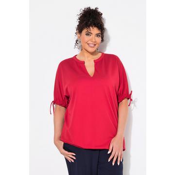 Felpa dal taglio oversize con scollo a tunica e mezze maniche