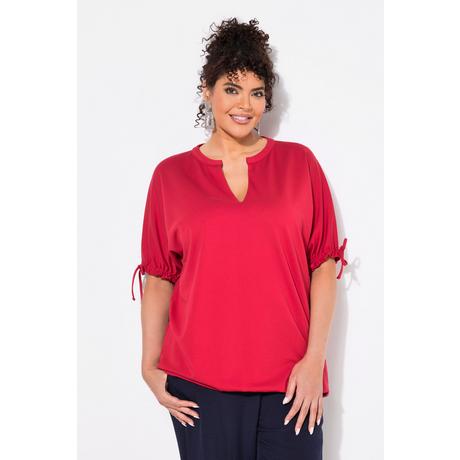 Ulla Popken Sweat-shirt oversize manches courtes col tunisien  