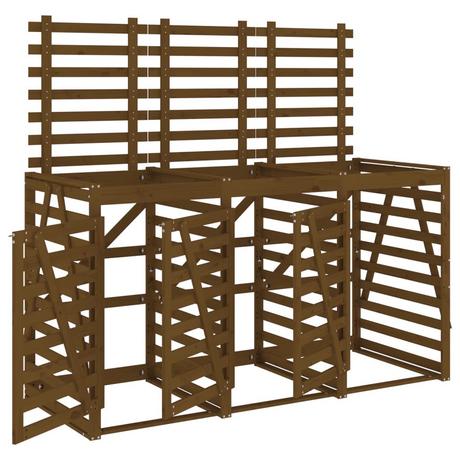 VidaXL Mülltonnenbox für 3 tonnen kiefernholz  