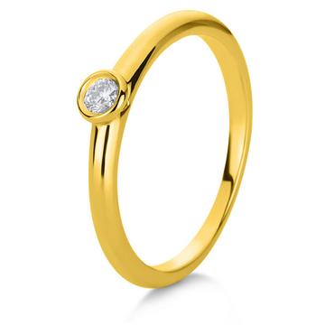 Solitär-Ring 750/18K Gelbgold Diamant 0.5ct.