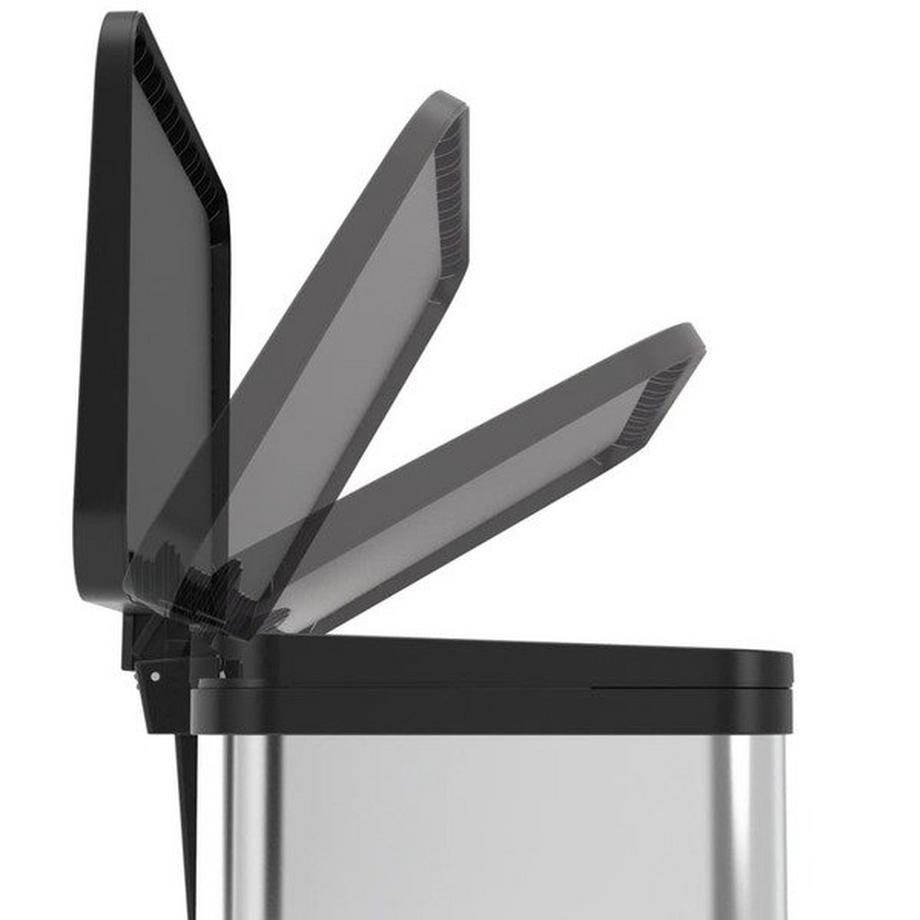 Hailo Collecteur de déchets à pédale Öko, duo Plus L, capacité 9 + 17 l, inox.  