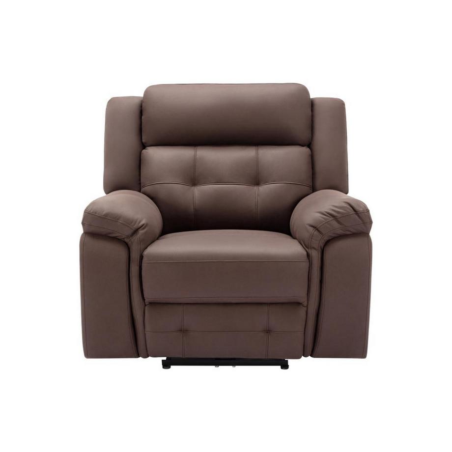 Vente-unique Relaxsessel elektrisch - Mikrofaser - Vintage-Leder-Optik - Braun - ORTIANO  