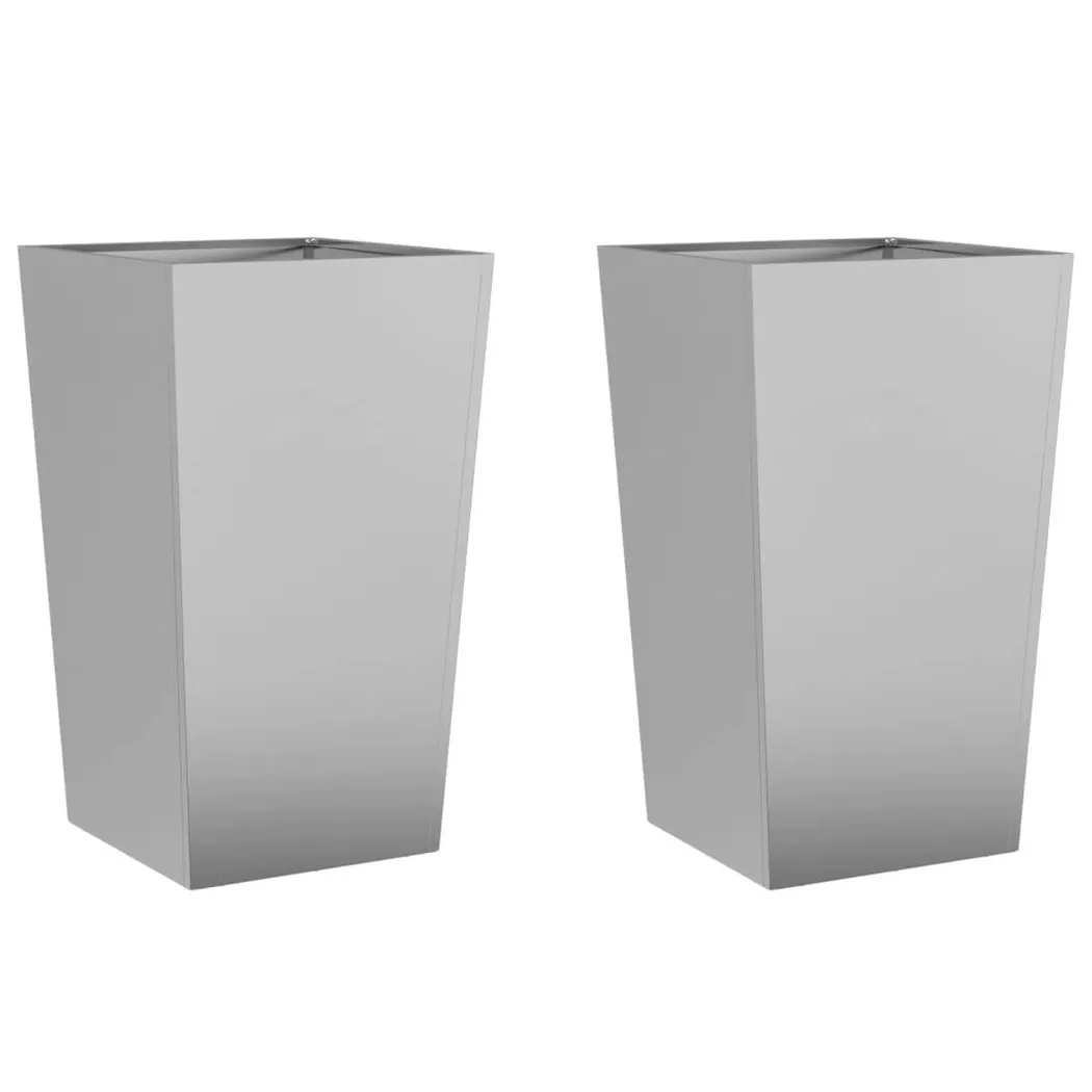 VidaXL - Jardinière acier, One Size, Gris sidéral