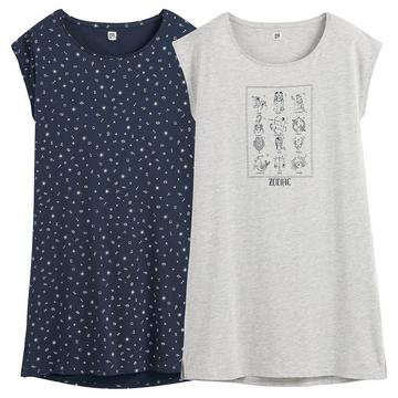 Lot de 2 chemises de nuit en coton