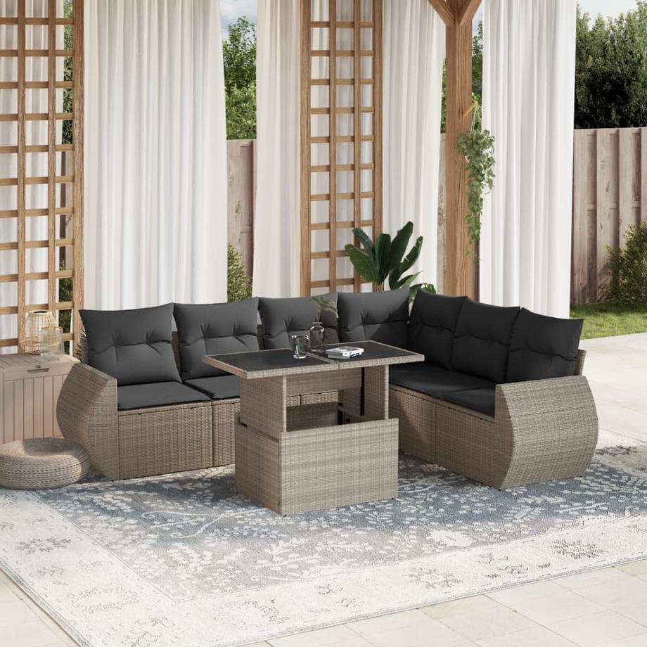 VidaXL set divano da giardino Polirattan  