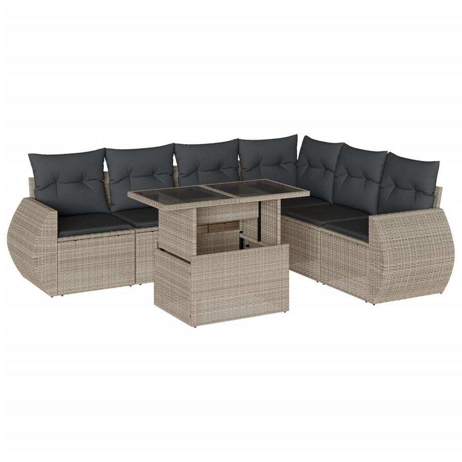 set divano da giardino Polirattan