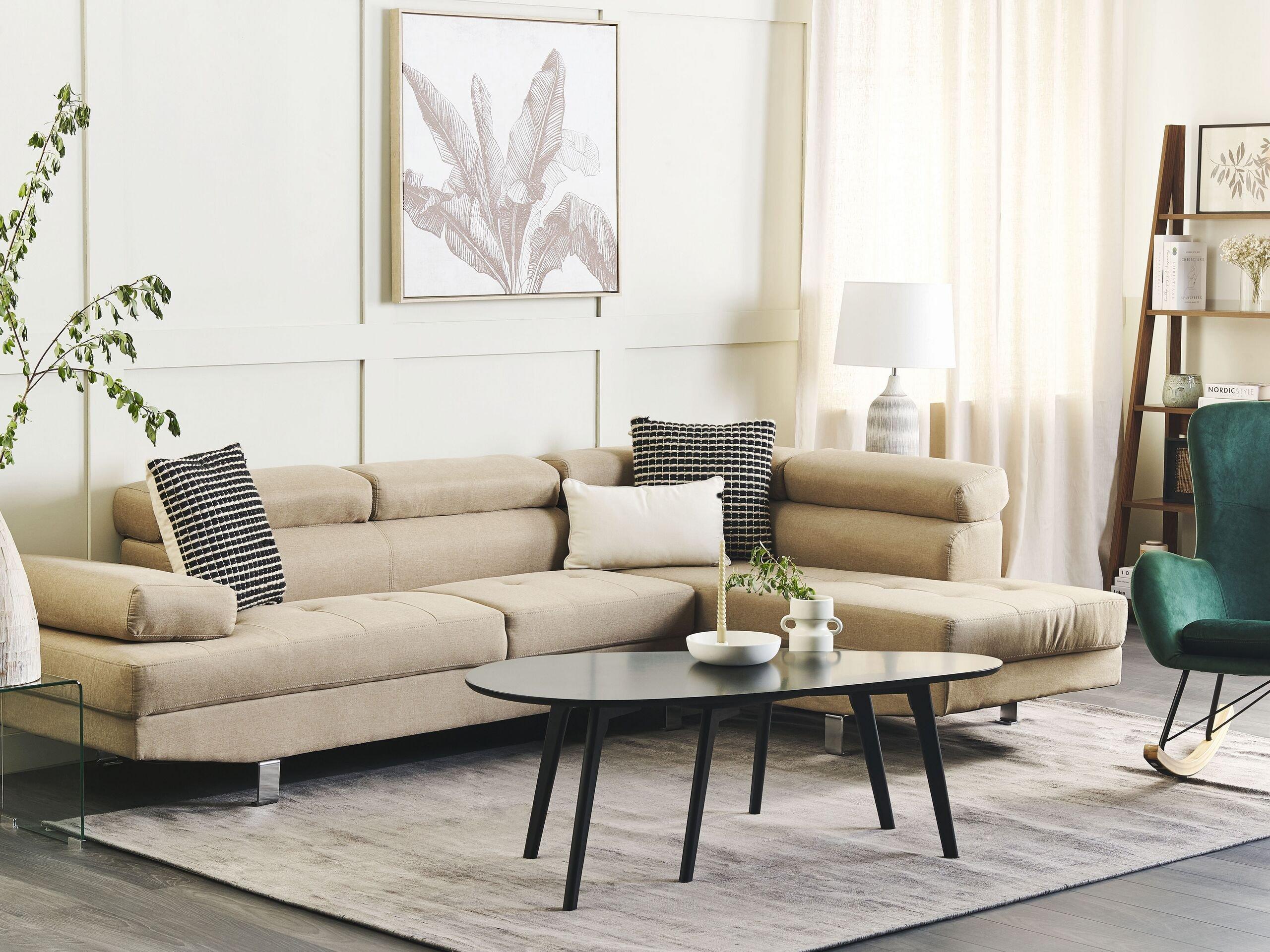 Beliani Ecksofa aus Polyester Modern NORREA  