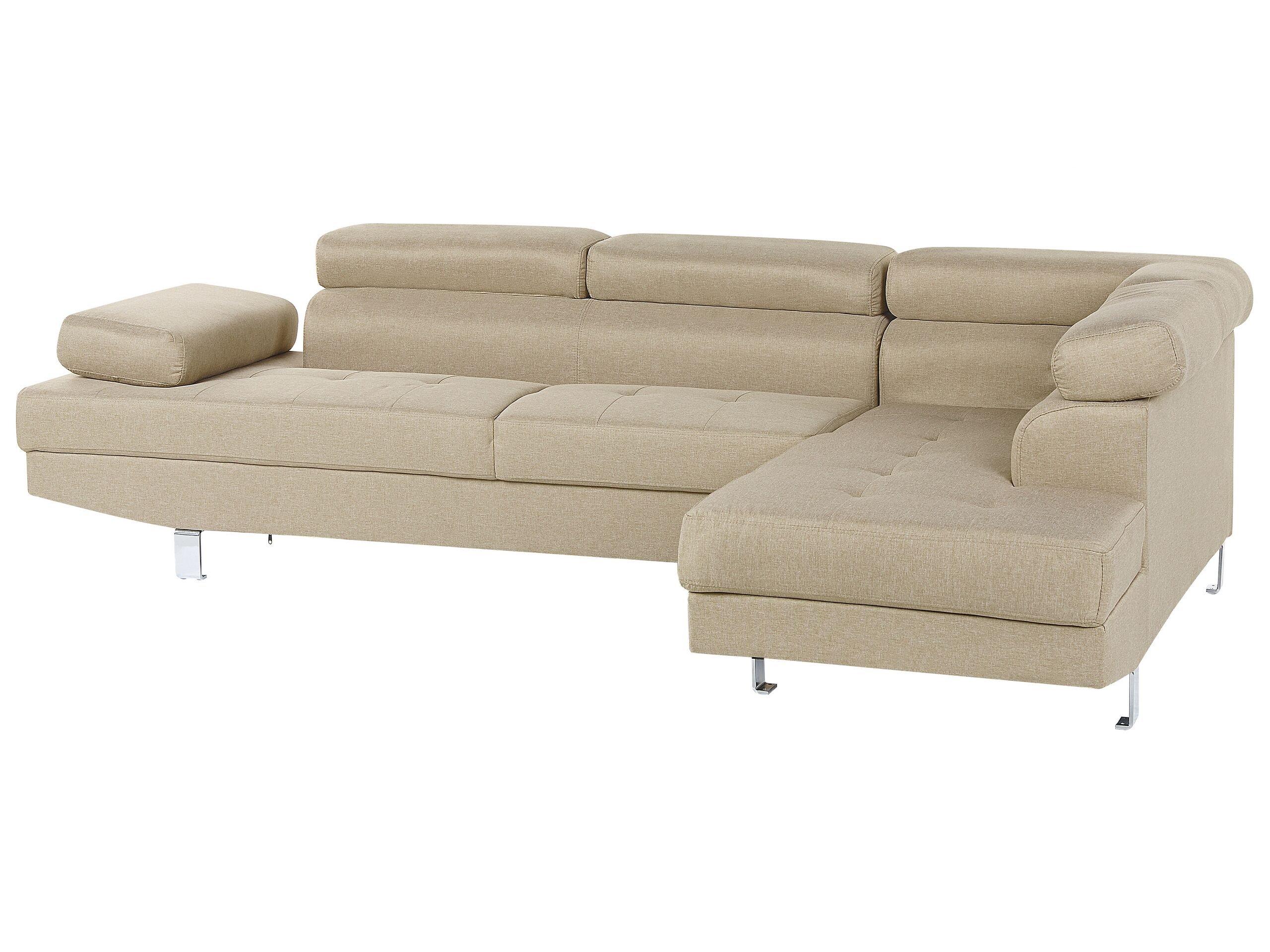 Beliani Ecksofa aus Polyester Modern NORREA  