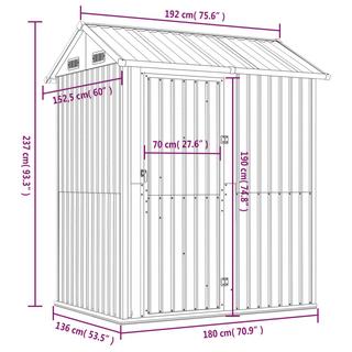 VidaXL Abri de jardin acier  