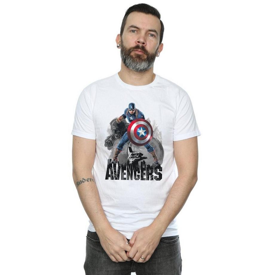 MARVEL Avengers Captain America T-Shirt con Stampa Grafica  