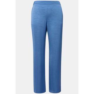 Ulla Popken Anzughose Struktur Weites Bein Teilelastischer Bund  