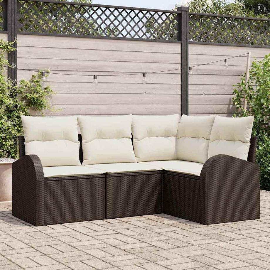 VidaXL Canapé de jardin poly rattan  