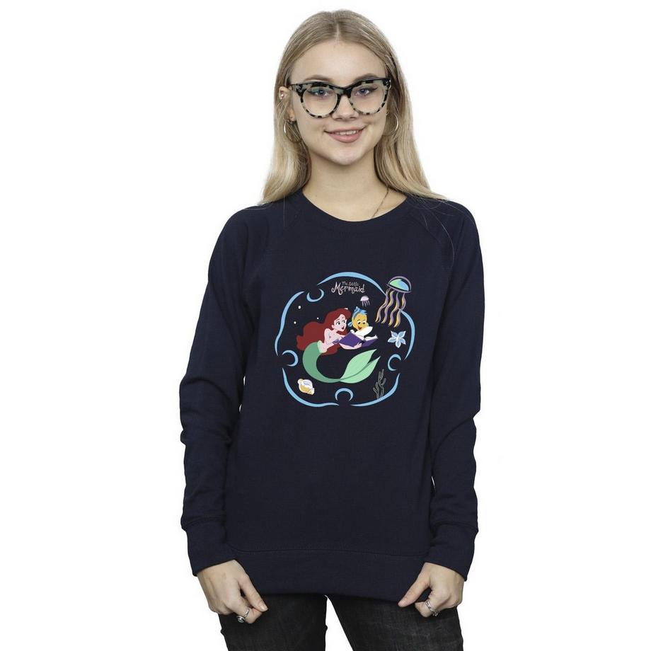 Disney The Little Mermaid Reading A Book Sweatshirt  