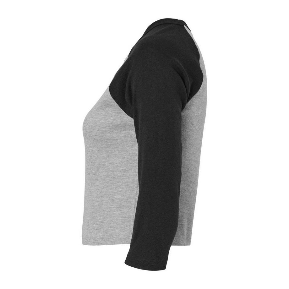 Bella + Canvas T-Shirt Maniche Raglan con Texture Microfibra  