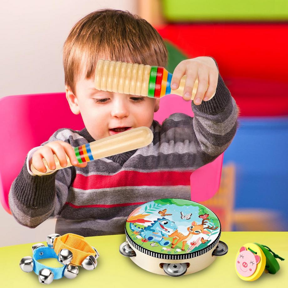 Activity-board  Instruments de musique pour enfants, jouets musicaux pour enfants avec xylophone, jouet en bois à percussion, batterie à percussion rythmique 
