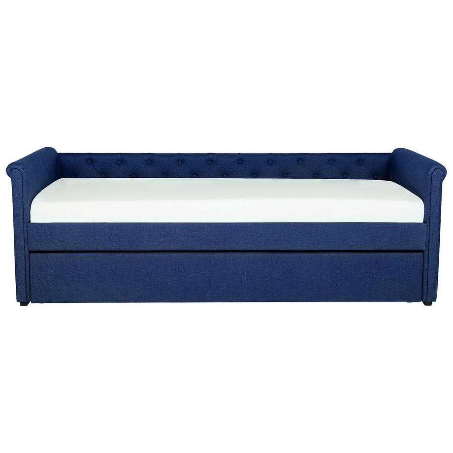 Beliani Ausziehbett aus Stoff Glamourös LIBOURNE  