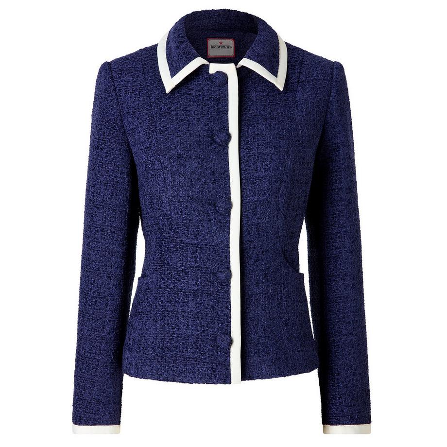 Joe Browns Einreihige Tweedjacke mit Kontrastbesatz  
