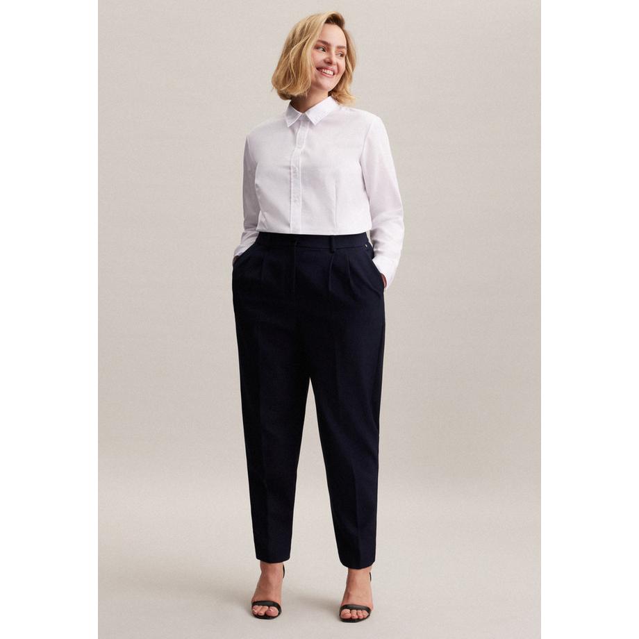 Seidensticker  Klassische Bluse Uni Langarm Kragen 