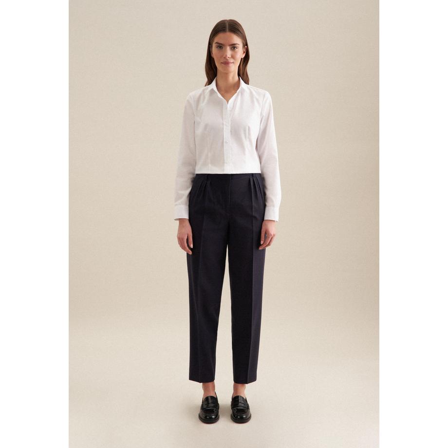 Seidensticker  Klassische Bluse Uni Langarm Kragen 