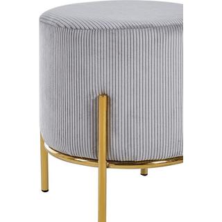 mutoni Tabouret Flubstix gris clair or 35  