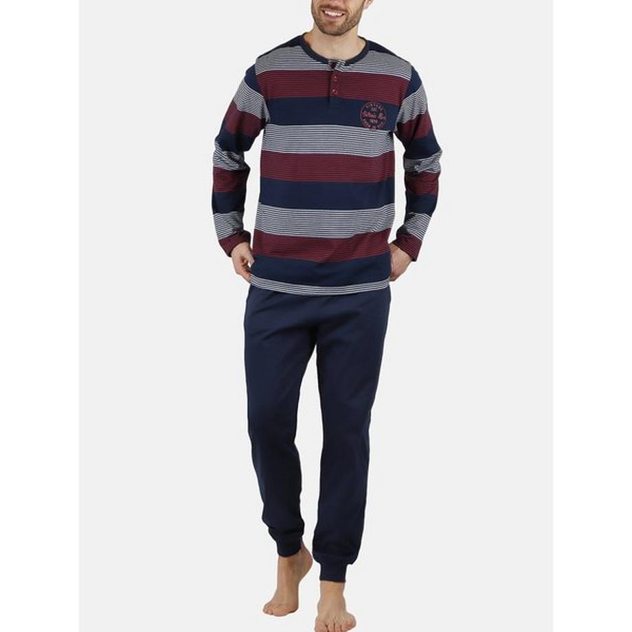 Pyjama Hausanzug Hose und Oberteil Rayas Stamp Antonio Miro