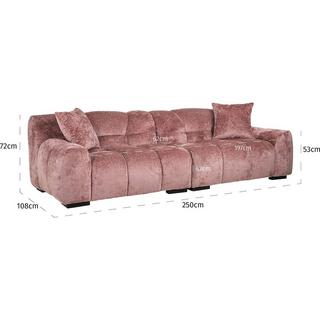 mutoni Canapé Charelle chenille rose 250  