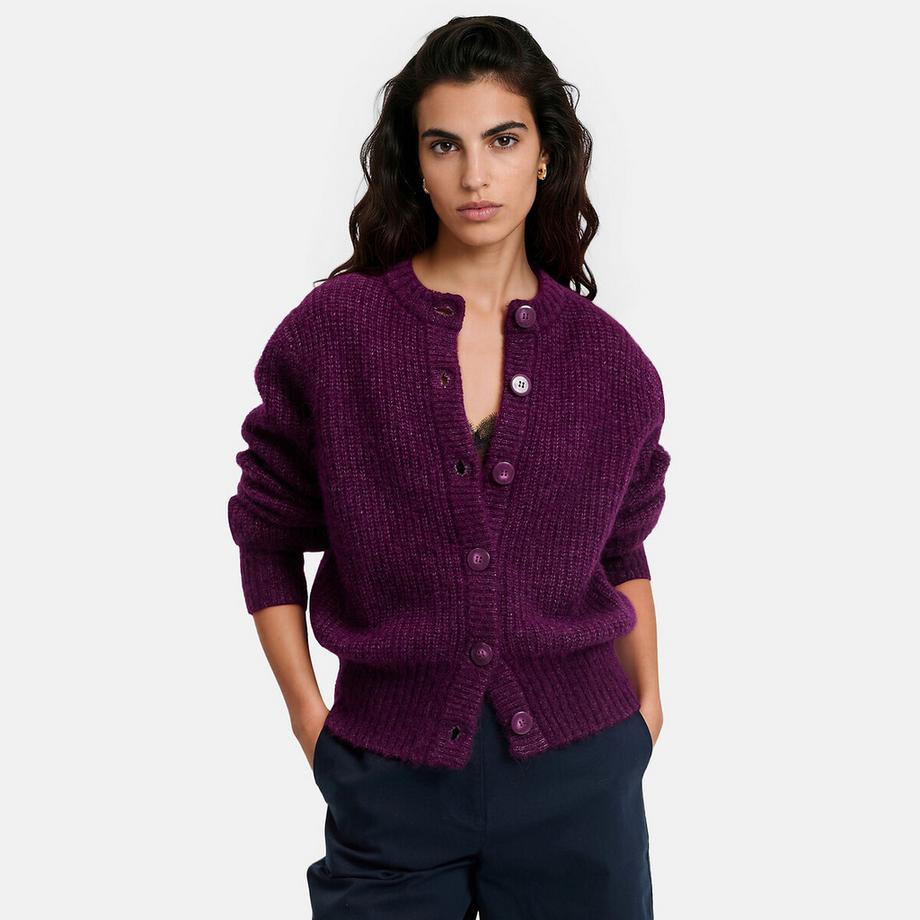 Cardigan alpaga mélangé