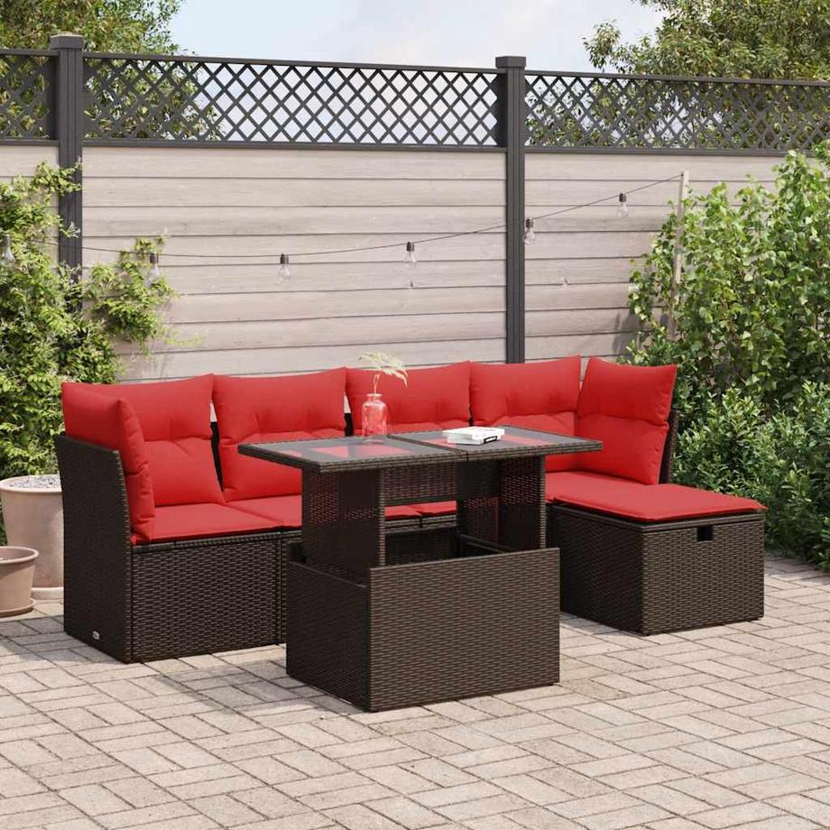 VidaXL set divano da giardino Polirattan  