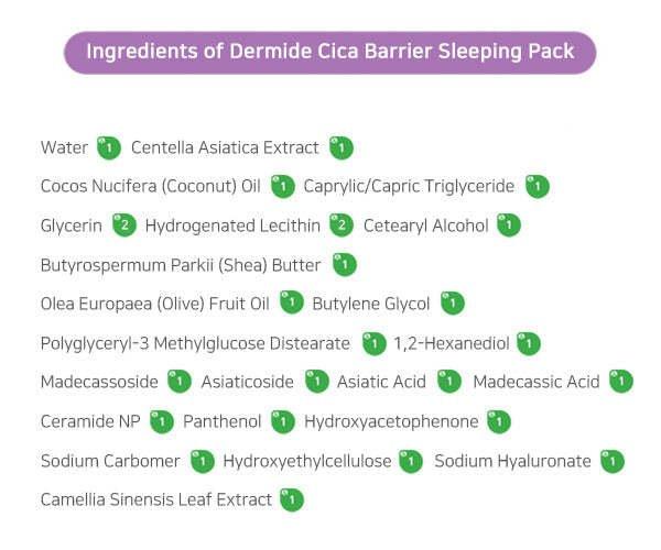 Purito  Dermide Cica Barrier Sleeping Pack 
