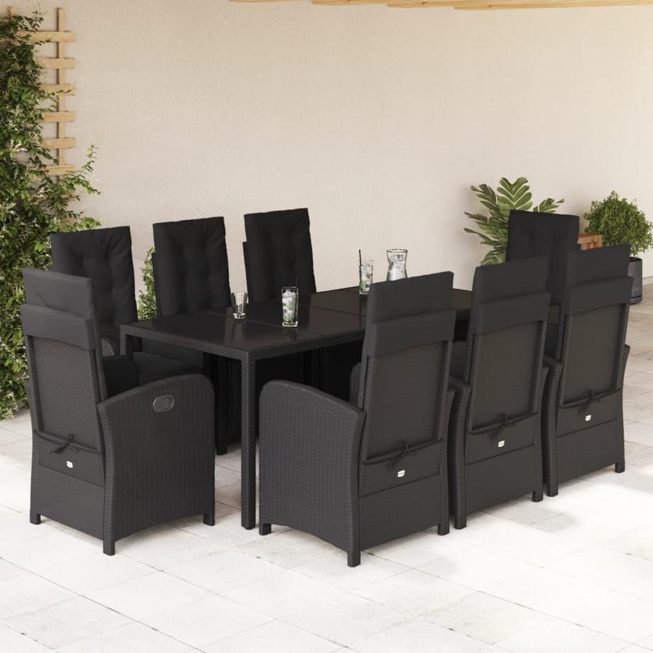 VidaXL Ensemble de salle à manger de jardin rotin synthétique  