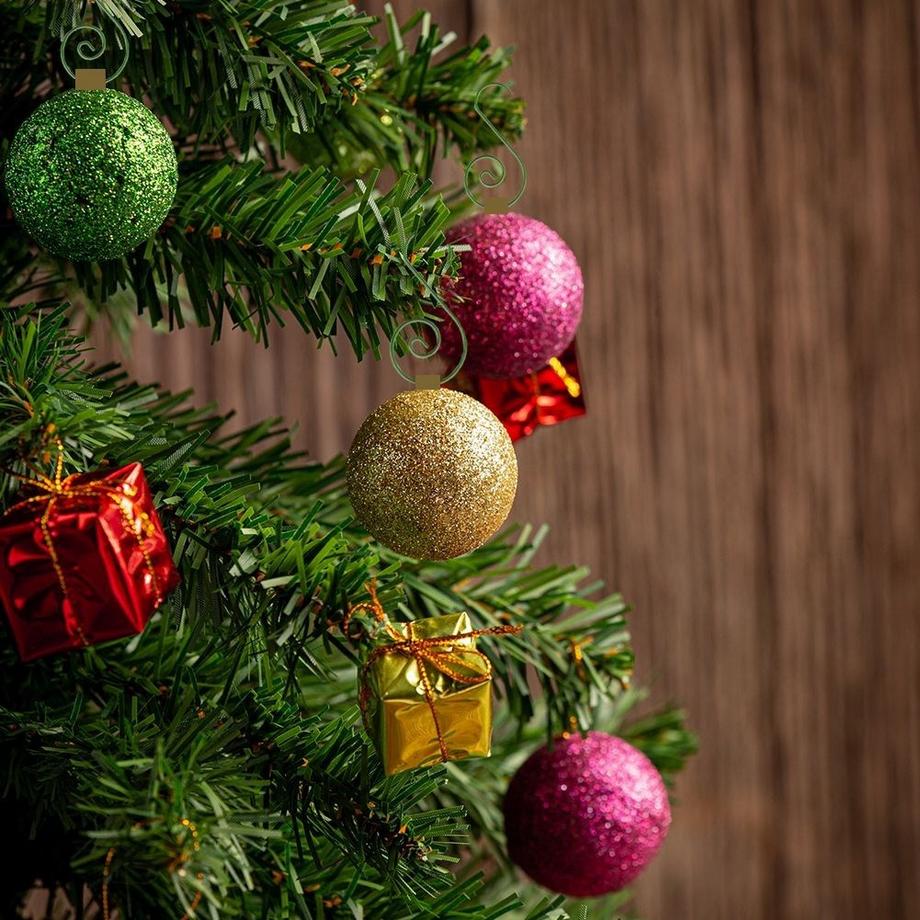 B2X  Grüne Metallhaken: 40 Stück für Christbaumschmuck 