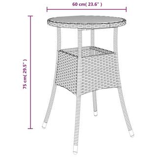 VidaXL tavolo da giardino Polirattan  