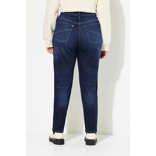 Ulla Popken  Mom jeans con taglio della gamba ampio, rivetti e cintura comoda 