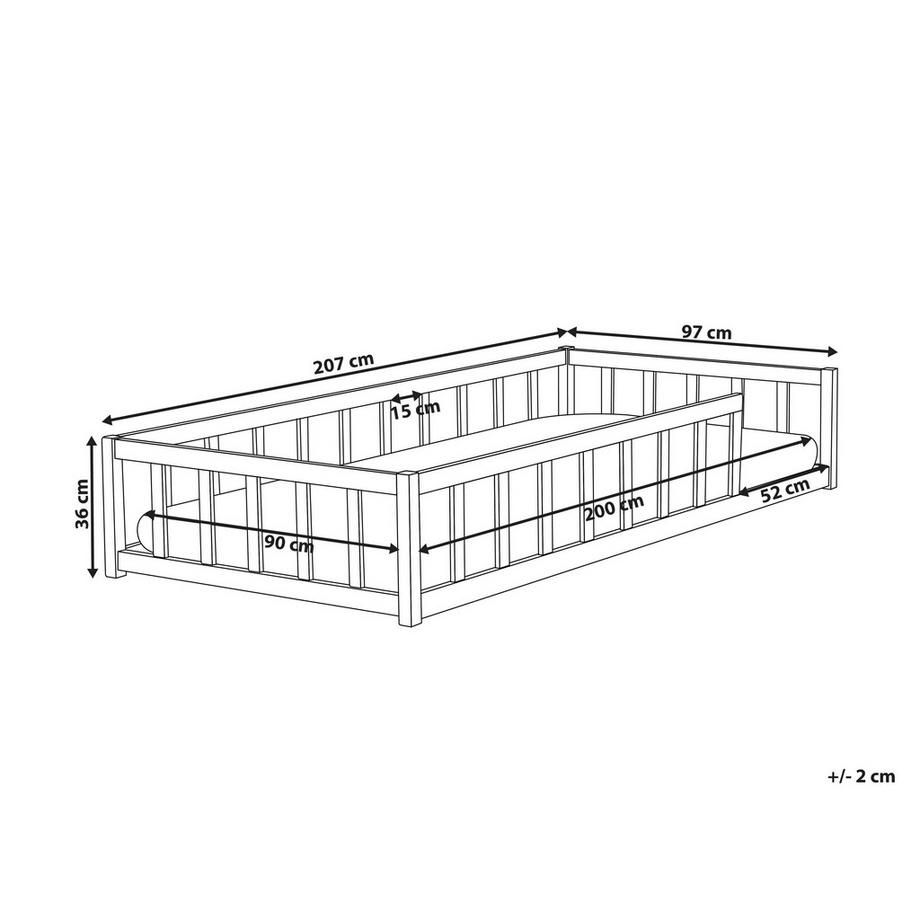 Beliani Lit d'enfant en Bois de pin Scandinave MEYMAC  